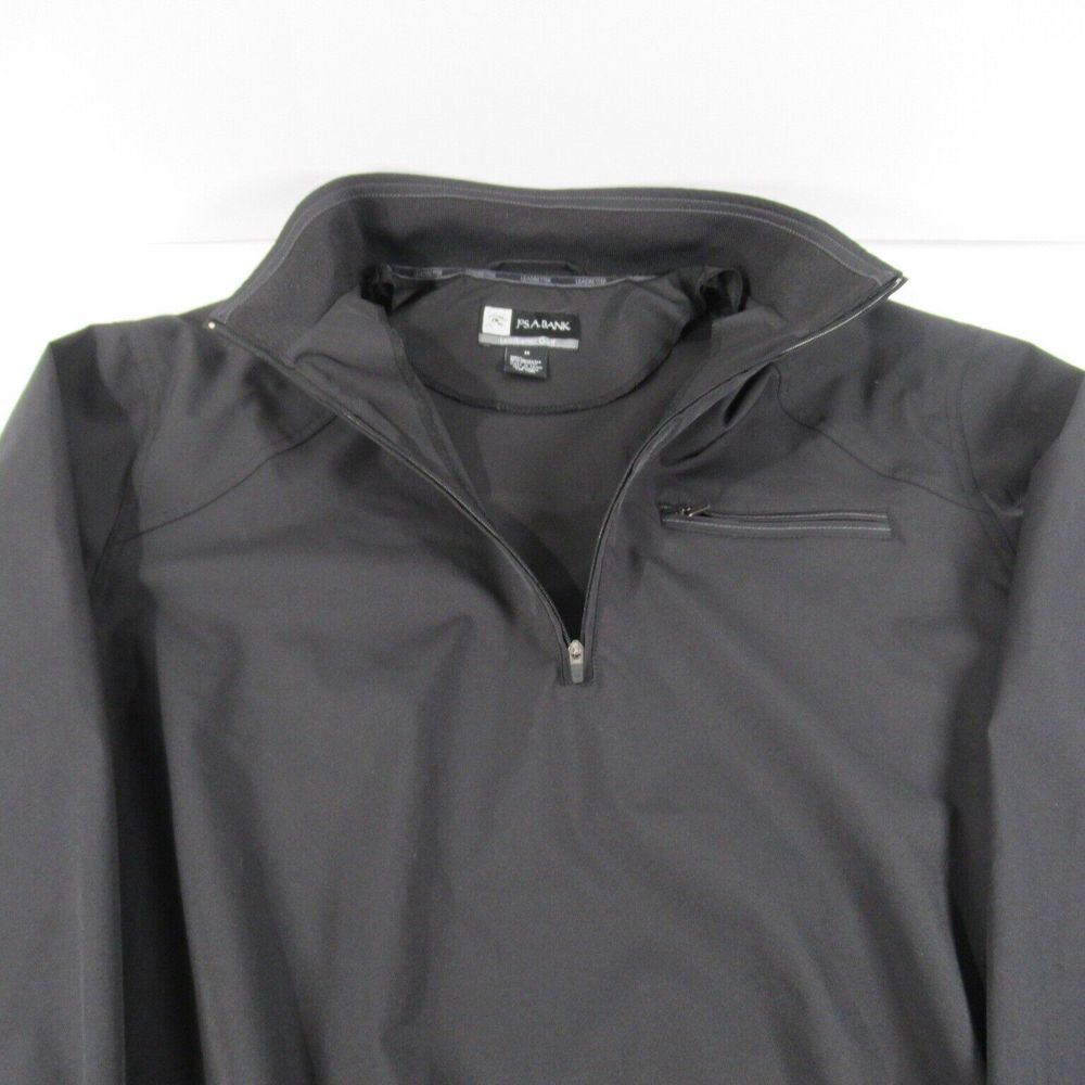 Jos A Bank‎ Leadbetter Golf Men Pullover Windbreaker Jacket Size Medium Black
